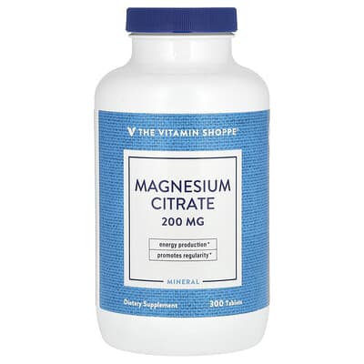 The Vitamin Shoppe, Magnesium Citrate, 200 mg, 300 Tablets