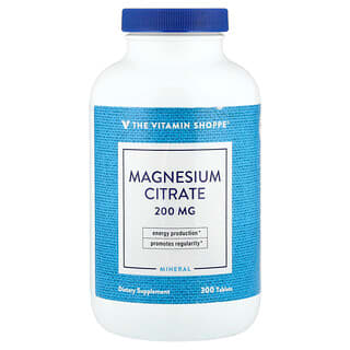 The Vitamin Shoppe, Citrato de magnesio, 200 mg, 300 comprimidos