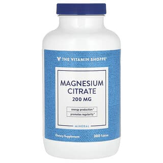 The Vitamin Shoppe, クエン酸マグネシウム、200mg、タブレット300粒