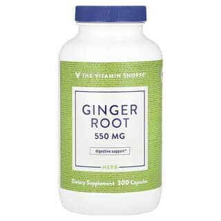 The Vitamin Shoppe, Ginger Root, Ingwerwurzel, 550 mg, 300 Kapseln