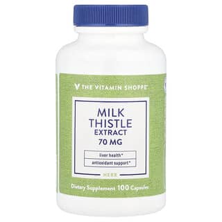 The Vitamin Shoppe, Milk Thistle Extract, Mariendistelextrakt, 70 mg, 100 Kapseln