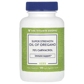 The Vitamin Shoppe, суперсильное масло из орегано, 120 вегетарианских капсул