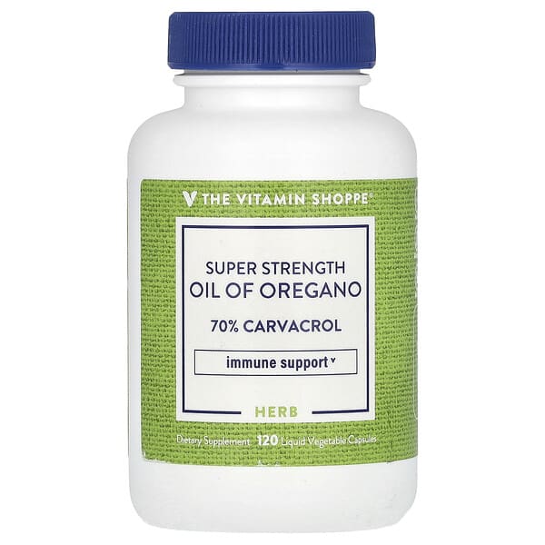 The Vitamin Shoppe, Aceite de orégano superconcentrado, 120 cápsulas vegetales líquidas