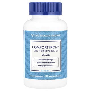 The Vitamin Shoppe, Comfort Iron®, 25 mg, 180 cápsulas vegetales