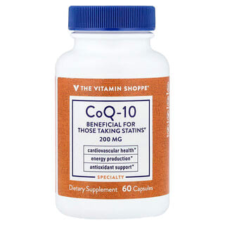 The Vitamin Shoppe, коэнзим Q10, 200 мг, 60 капсул