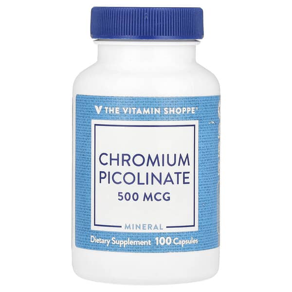 The Vitamin Shoppe Chromium Picolinate, 500 mcg, 100 Capsules