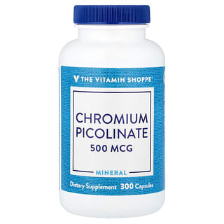 The Vitamin Shoppe, Picolinat de crom, 500 mcg, 300 capsule