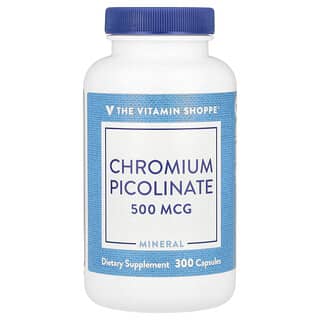 The Vitamin Shoppe, Chrom Picolinate, Chrompicolinat, 500 mcg, 300 Kapseln