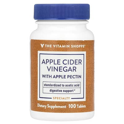The Vitamin Shoppe, Apple Cider Vinegar with Apple Pectin, 100 Tablets