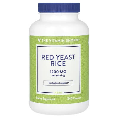 The Vitamin Shoppe, Red Yeast Rice, 240 Capsules (600 mg per Capsule)