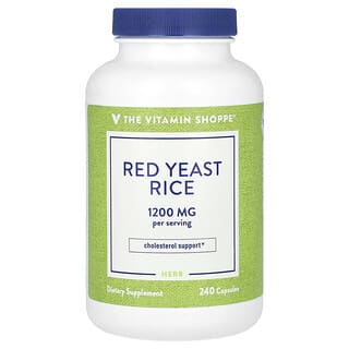 The Vitamin Shoppe, Red Yeast Rice, 1,200 mg, 240 Capsules (600 mg Per Capsule)
