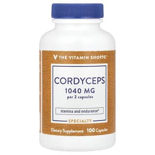 The Vitamin Shoppe, Cordyceps, 1040 mg, 100 cápsulas (520 mg por cápsula)