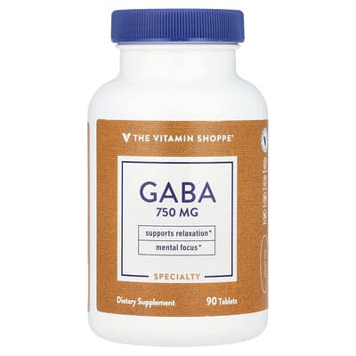 The Vitamin Shoppe, GABA, 90 Tablets