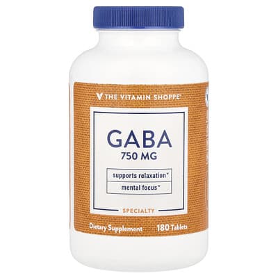 The Vitamin Shoppe, GABA, 180 Tablets