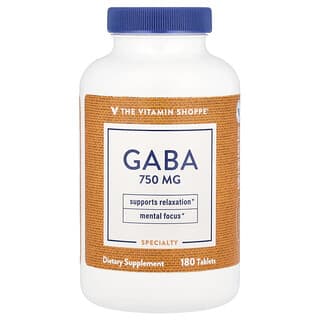 The Vitamin Shoppe, GABA, 750 mg, 180 Tabletten