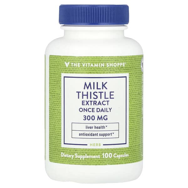 The Vitamin Shoppe, 밀크시슬 추출물, 300mg, 캡슐 100정
