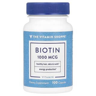 The Vitamin Shoppe, Biotina, 1000 mcg, 100 cápsulas