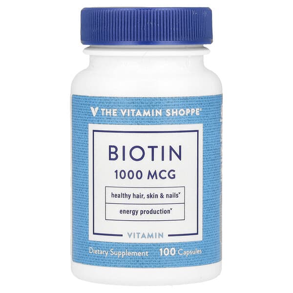 The Vitamin Shoppe, Biotin, 1,000 mcg, 100 Capsules