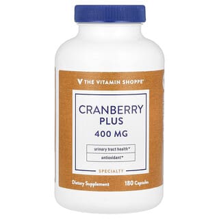 The Vitamin Shoppe, Cranberry Plus, 400 mg, 180 Capsules