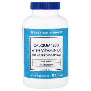 The Vitamin Shoppe, Calcium 1200 with Vitamin D3, 120 Softgels