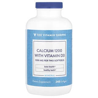 The Vitamin Shoppe, Calcium1200 con vitamina D3, 240 cápsulas blandas