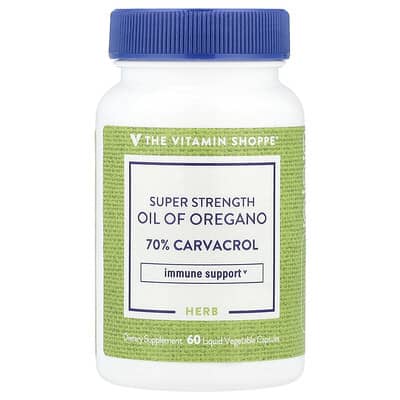 The Vitamin Shoppe, Extra Strength Oregano Oil, 45 mg, 60 Liquid Vegetarian Capsules