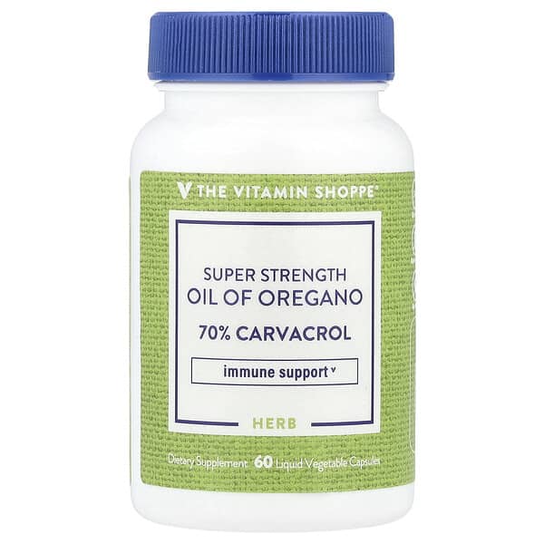 Super Stength Oil of Oregano, 60 Liquid Vegetable Capsules (45 mg per Capsule)