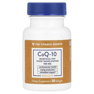 The Vitamin Shoppe, коензим Q10, 100 мг, 30 капсул