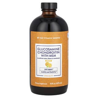 The Vitamin Shoppe, Glucosamine Chondroitin With MSM, Glucosamin-Chondroitin mit MSM, Orange, 473 ml (16 fl. oz.)