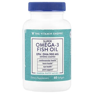 The Vitamin Shoppe, Huile de poisson Super Omega-3, 60 capsules à enveloppe molle