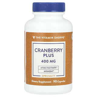 The Vitamin Shoppe, Cranberry Plus, 400 мг, 90 капсул