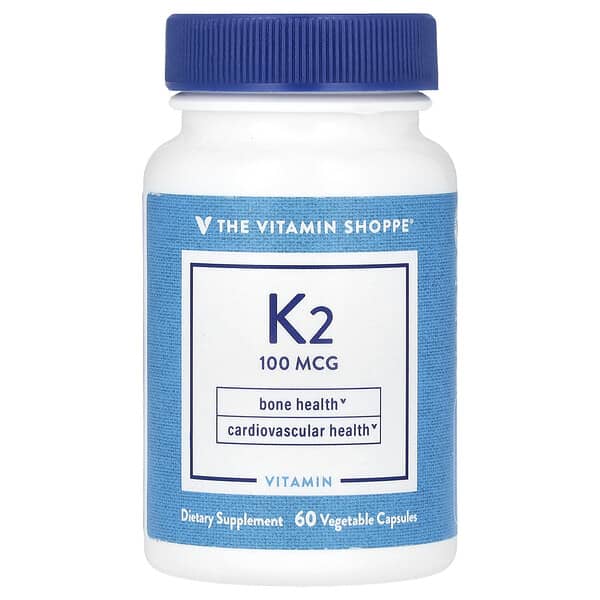 The Vitamin Shoppe, 維生素 K2，100 微克，60 粒素食膠囊
