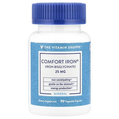 The Vitamin Shoppe, Soothing Iron®, 25 mg, 90 Vegetarian Capsules