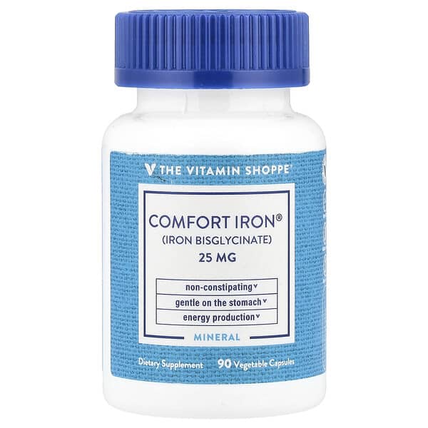 The Vitamin Shoppe Comfort Iron®, 25 mg, 90 Vegetable Capsules