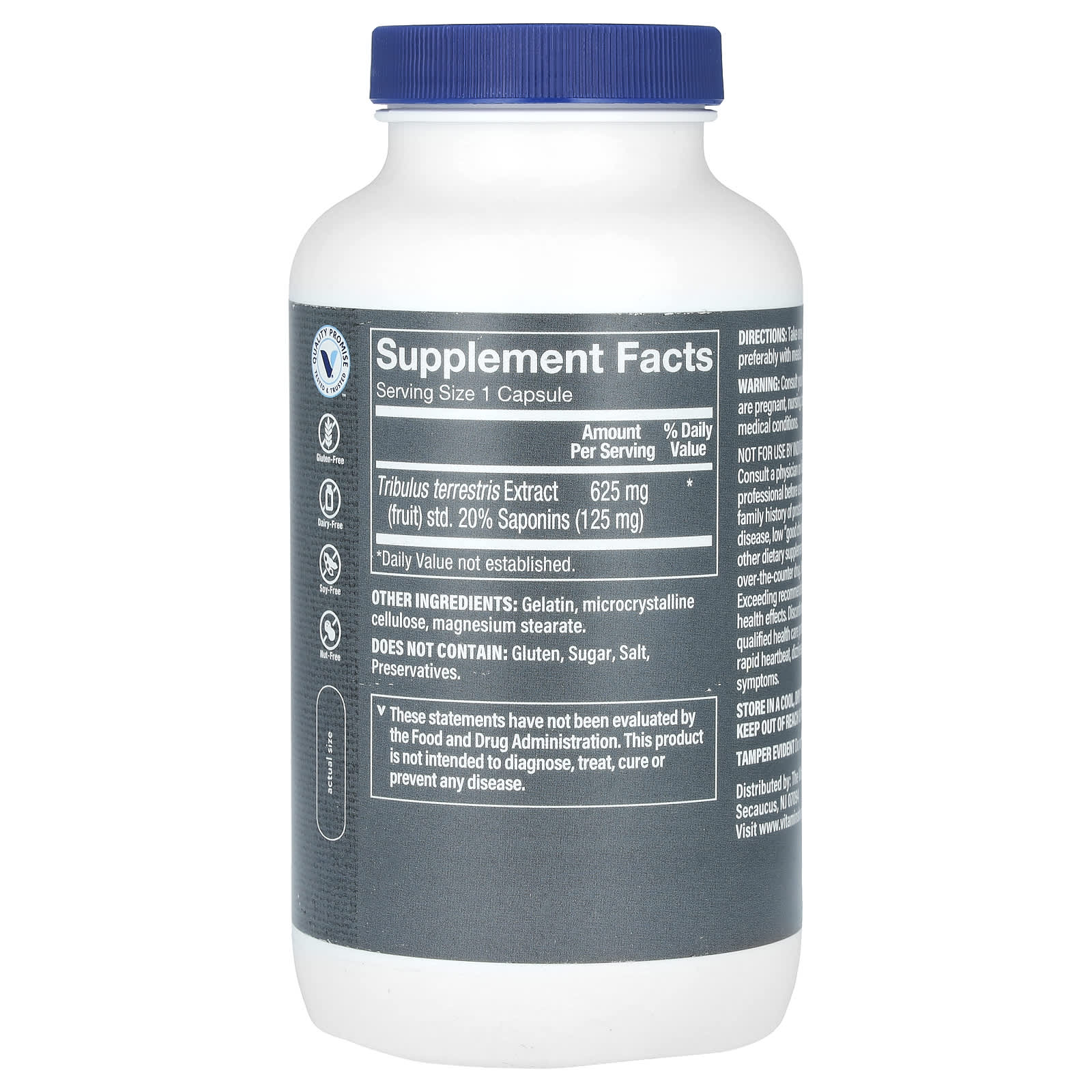 The Vitamin Shoppe, Men's Tribulus Terrestris Extract, 625 mg, 300 Capsules