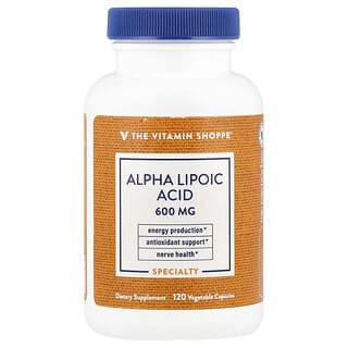 The Vitamin Shoppe, Ácido alfa-lipoico, 600 mg, 120 cápsulas vegetales