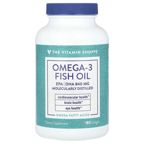 Omega-3 Fish Oil, 1,200 mg, 180 Softgels