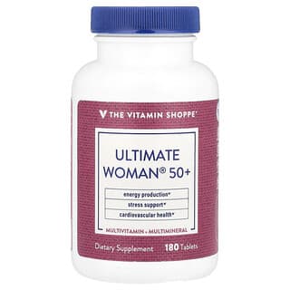 The Vitamin Shoppe, Ultimate Woman® 50+, Suplemento multivitamínico y multimineral, 180 comprimidos