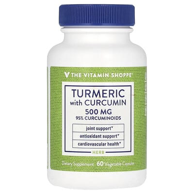 The Vitamin Shoppe, Curcumin, 500 mg, 60 Vegetarian Capsules