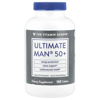 The Vitamin Shoppe, Ultimate Man® 50+, Multivitamin & Multimineral, 180 Tablets