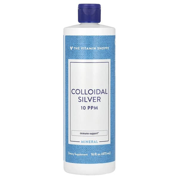 The Vitamin Shoppe, Plata coloidal, 10 ppm, 16 oz. líq. oz. (473 ml)