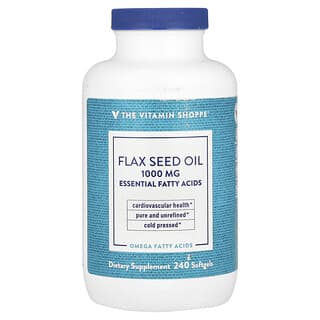 The Vitamin Shoppe, Aceite de semilla de lino, 1000 mg, 240 cápsulas blandas