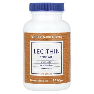 The Vitamin Shoppe, レシチン、1,200mg、ソフトジェル90粒