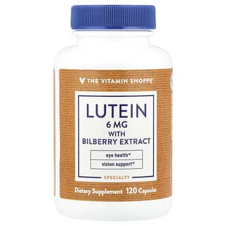 The Vitamin Shoppe, Luteína com Extrato de Mirtilo Europeu, 120 Cápsulas