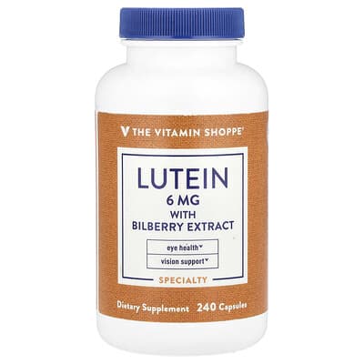 The Vitamin Shoppe, Lutein With Bilberry Extract, 240 Capsules