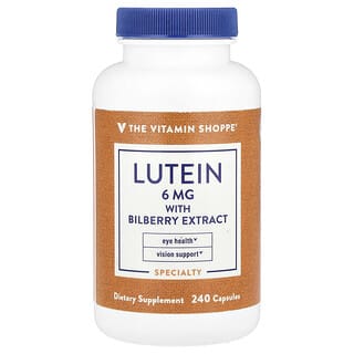 The Vitamin Shoppe, Luteina con estratto di mirtillo, 240 capsule