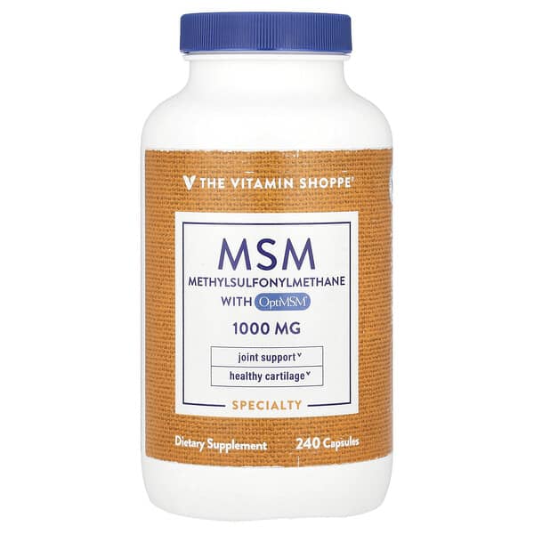 MSM With OptiMSM®, 1,000 mg, 240 Capsules