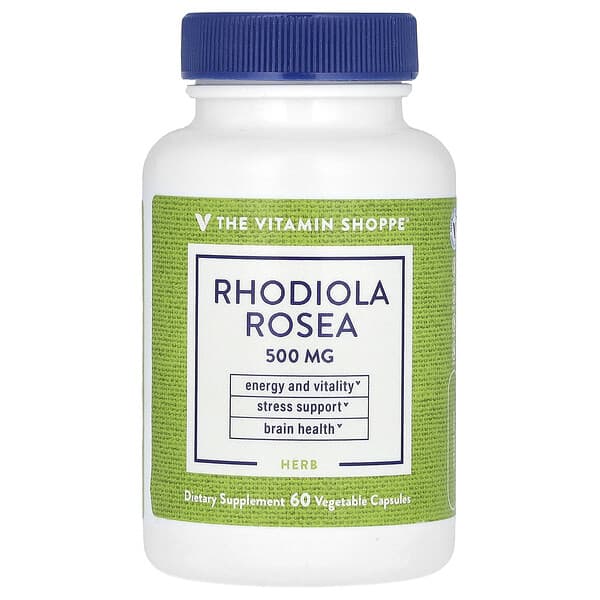 The Vitamin Shoppe Rhodiola Rosea, 500 mg, 60 Vegetable Capsules