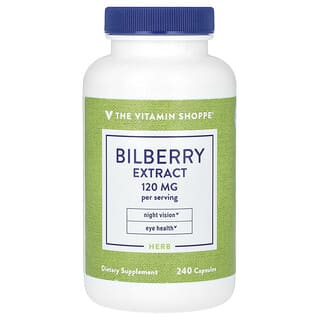 The Vitamin Shoppe, Bilberry Extract, 120 mg, 240 Capsules (60 mg Per Capsule)