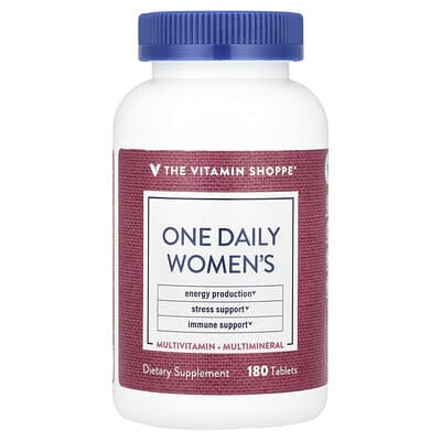 The Vitamin Shoppe, One Daily Women's, Multivitamin & Multimineral, 180 Tablets